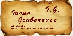 Ivana Gruborović vizit kartica